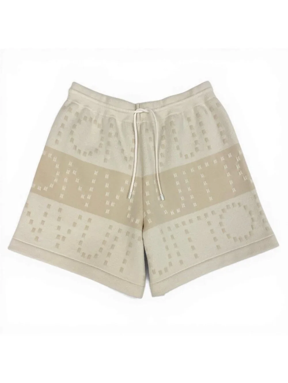 Louis Vuitton Chunky Stripe Logo Jacquard Shorts Ivory M